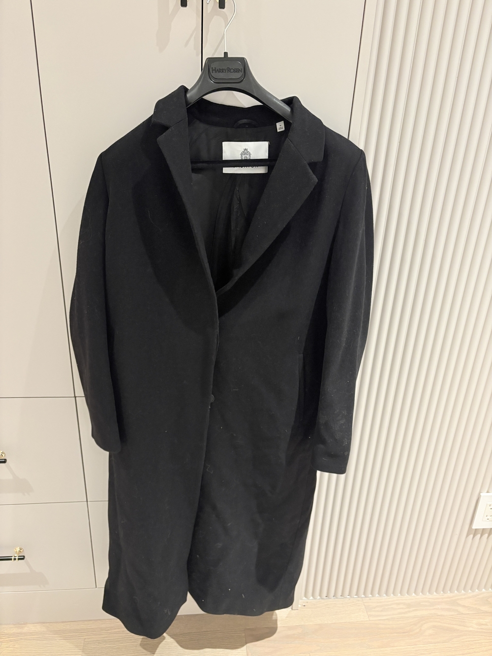 Babaton Black Long Single-Breasted Trench Coat